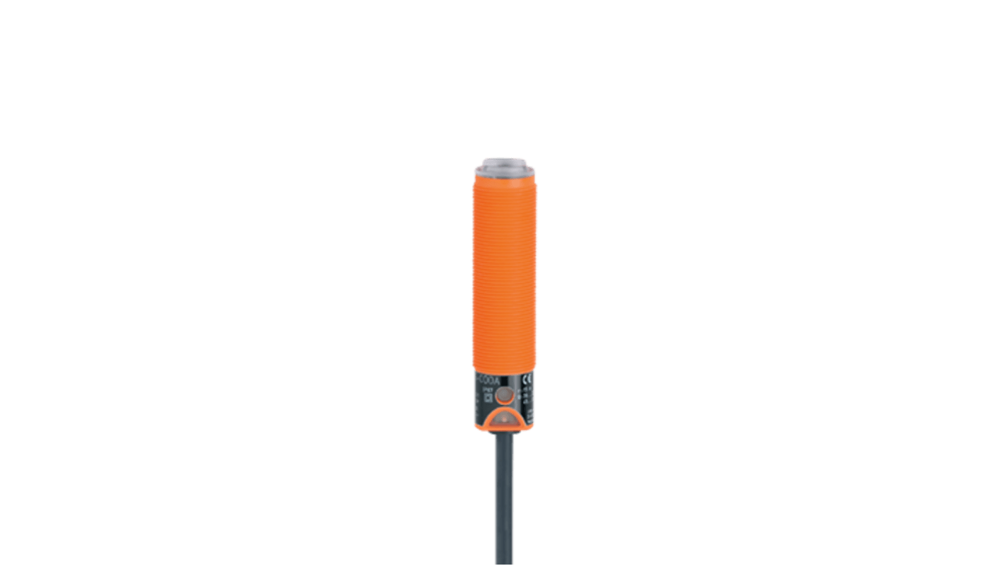 ifm electronic Through Beam Photoelectric Sensor, Barrel Sensor, 15 m Detection Range