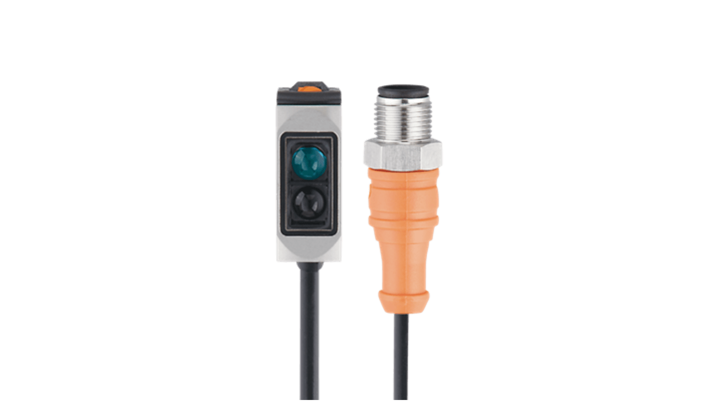 ifm electronic Diffuse Reflection Photoelectric Sensor, Rectangular Sensor, 5 → 500 mm Detection Range