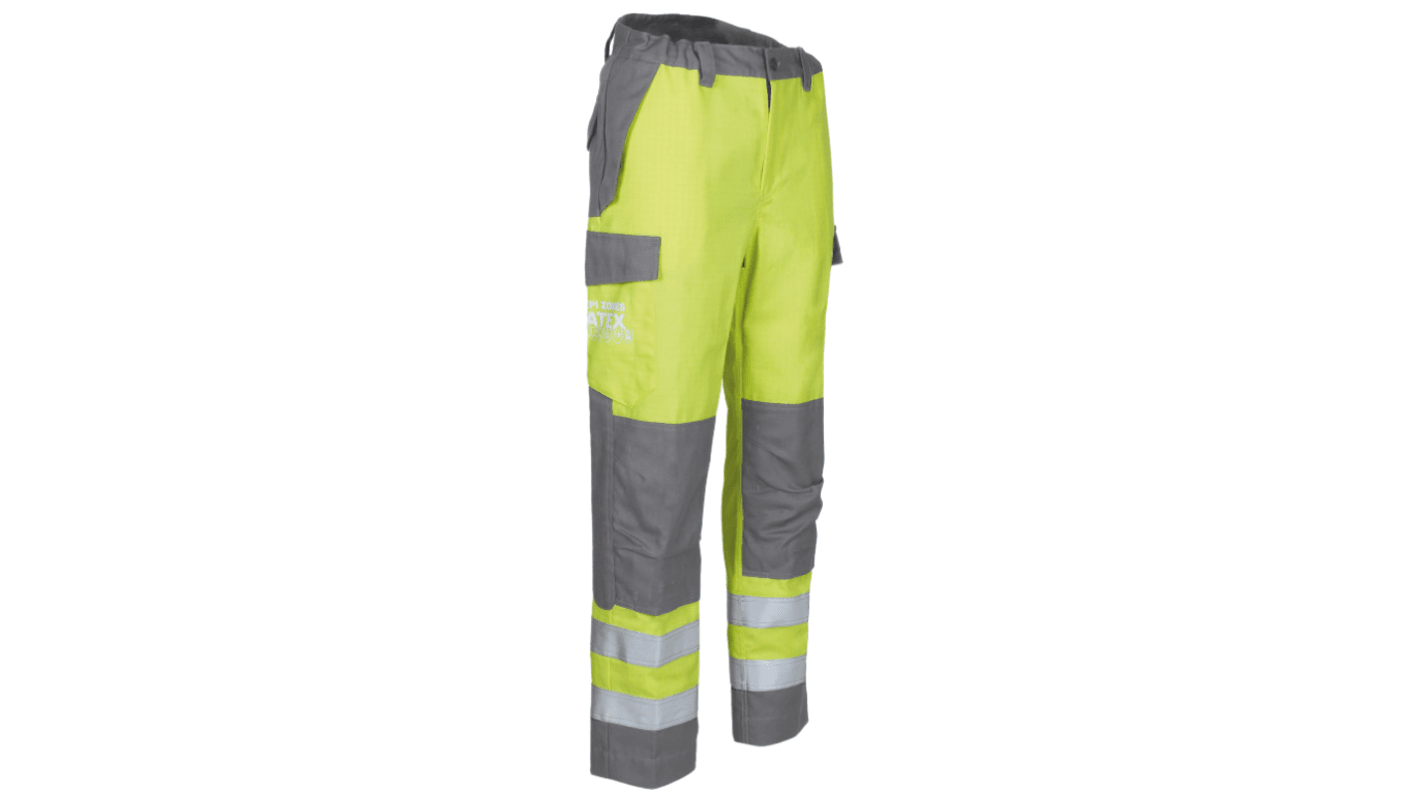 DMD 606970ATXT Grey, Yellow Anti-Static, Chemical Resistant, Flame Retardant, Waterproof Hi Vis Trousers Leg Length 85cm