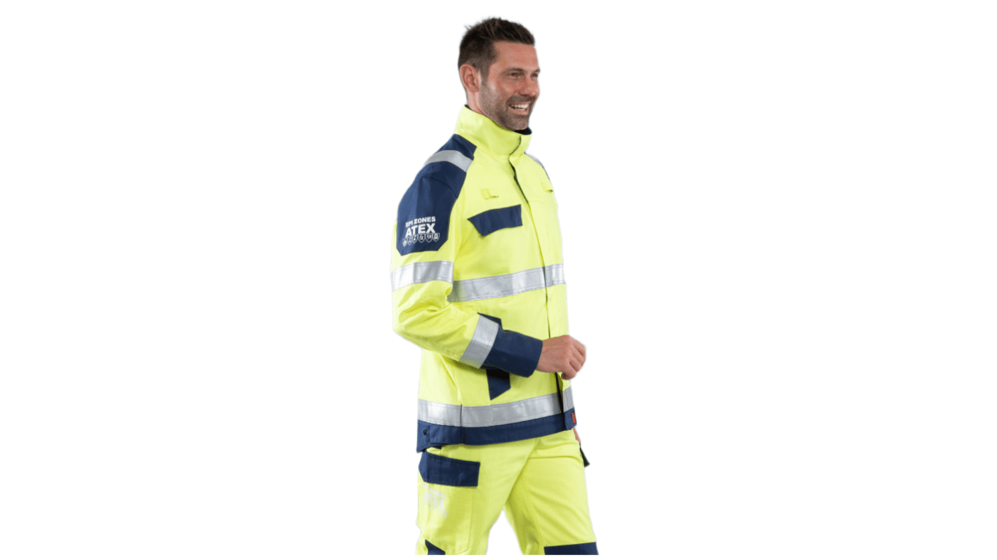 DMD 636970ATXT Grey, Yellow Unisex Hi Vis Jacket, 5