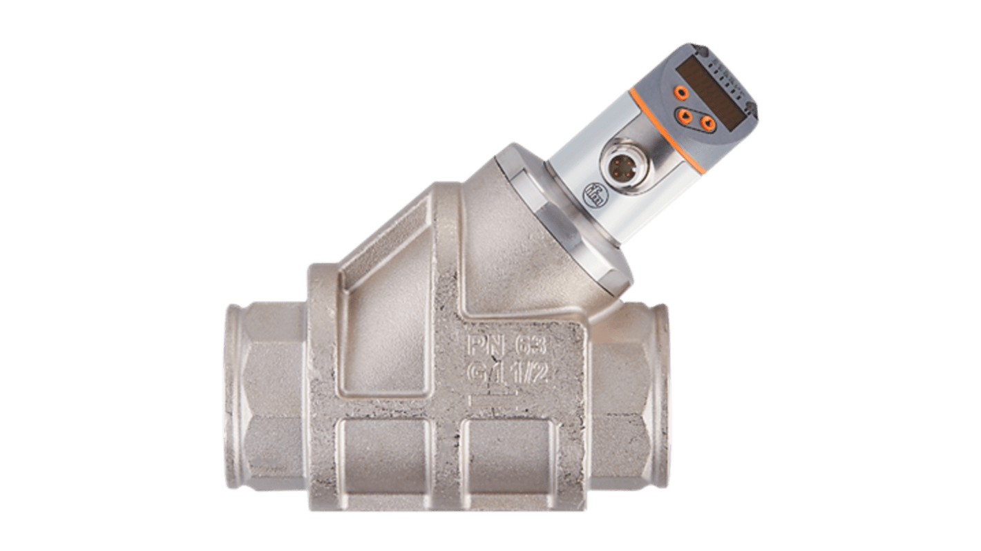 ifm electronic SB Series Flow Meter for Liquid, 8 l/min Min, 200 L/min Max