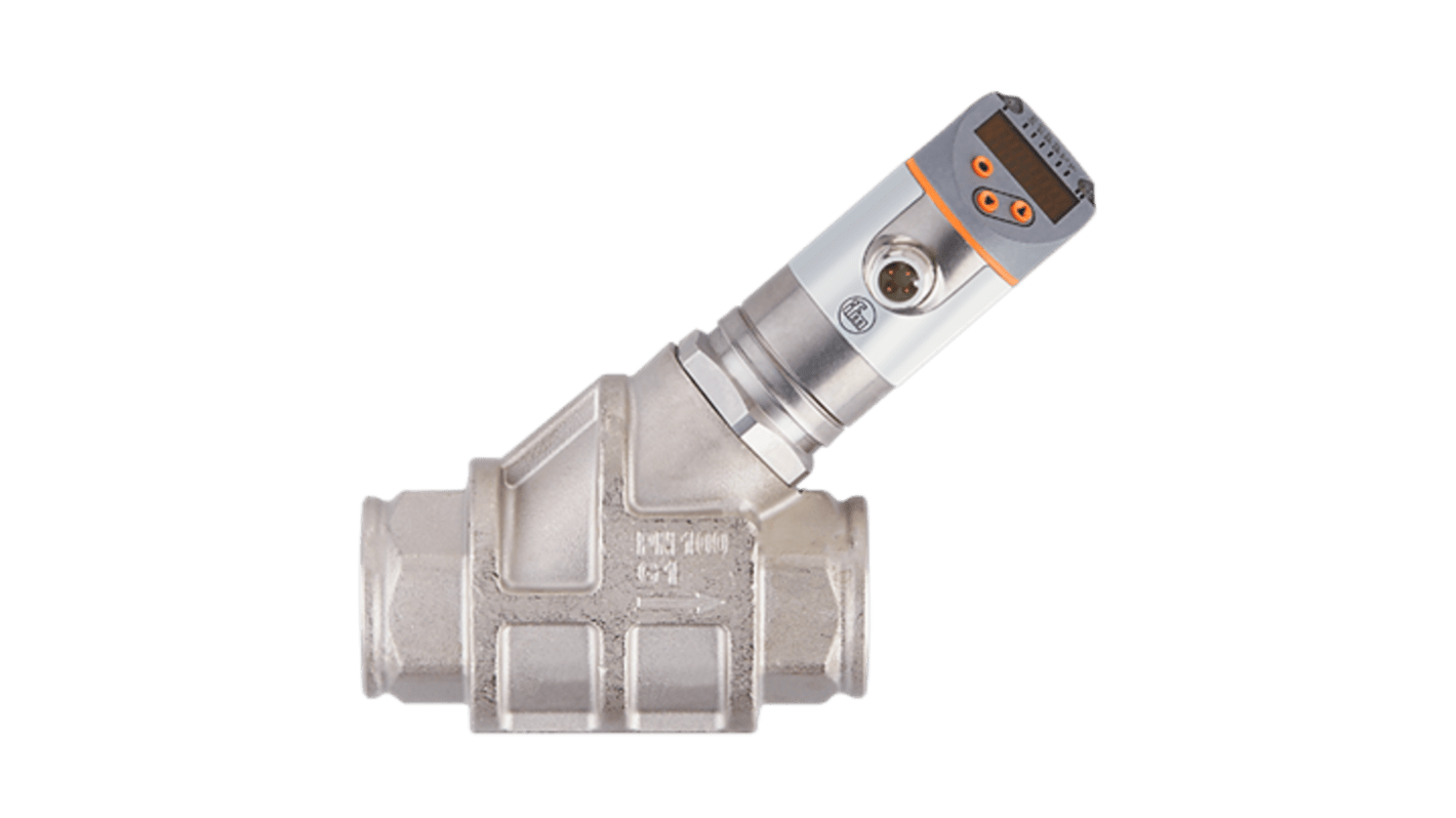 ifm electronic SB5 Series Flow Meter for Liquid, 0.6 l/min Min, 15 L/min Max