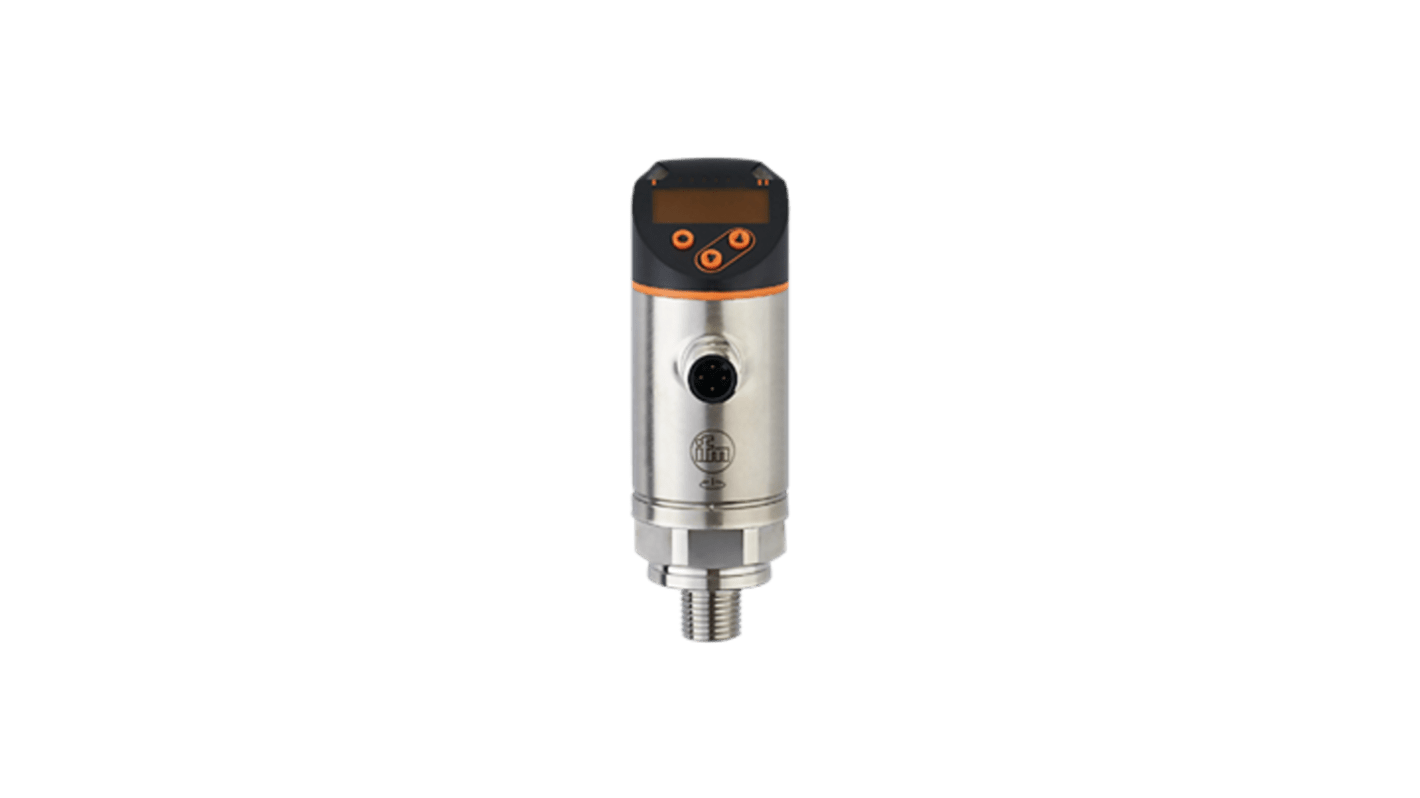 ifm electronic PN7 Series Pressure Sensor, 0bar Min, 400bar Max, PNP/NPN Output, Relative Reading