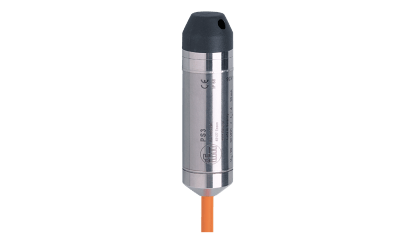 ifm electronic PS3 Series Pressure Sensor, 0bar Min, 0.25bar Max, 4 - 20 mA Output, Relative Reading