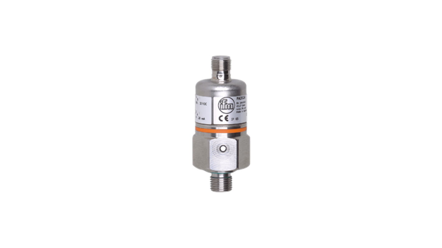 ifm electronic PA3 Series Pressure Transmitter, 0bar Min, 2.5bar Max, 4 - 20 mA Output, Relative Reading