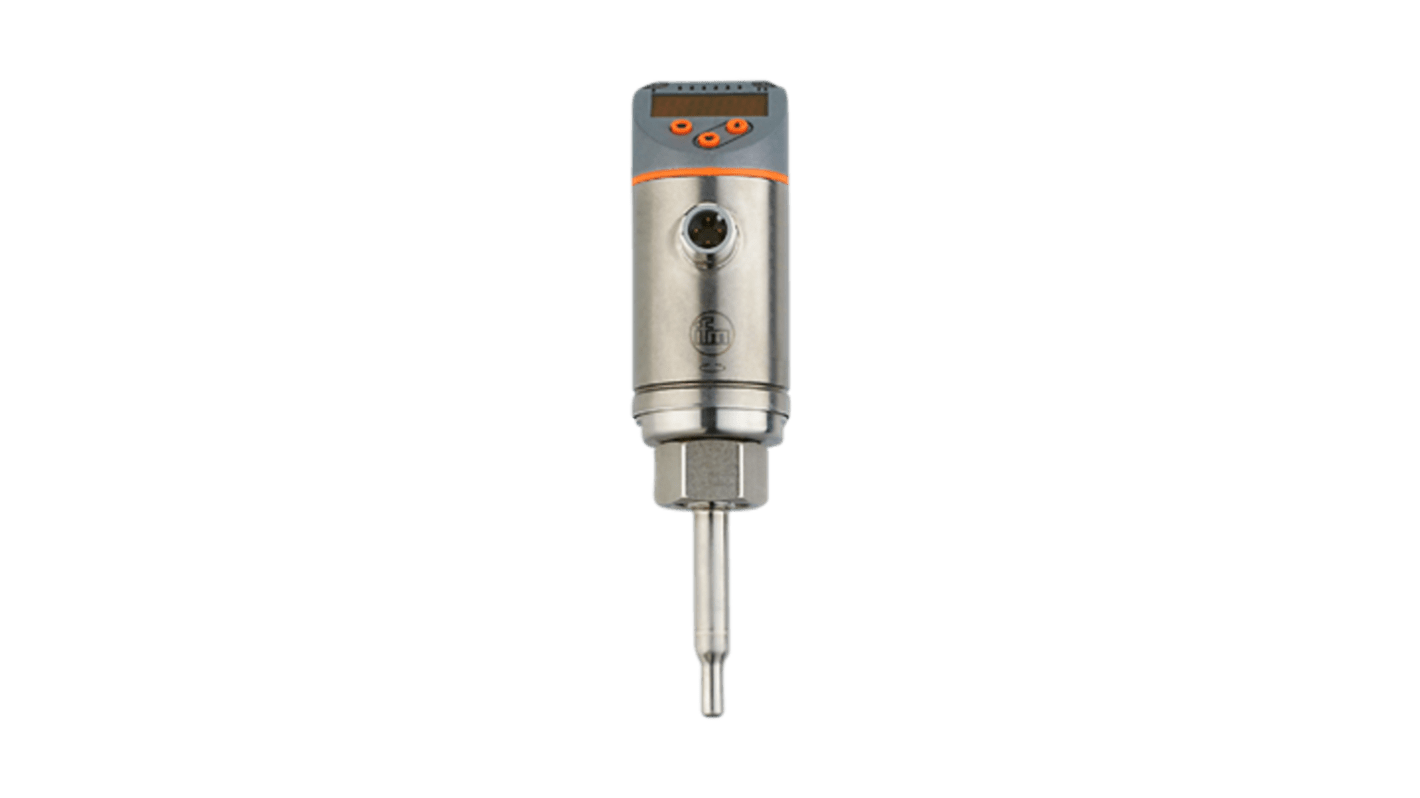 ifm electronic SA Series Flow Sensor for Air, Glycol Solutions, Oils, Water, 98 ft/s Min, 328 ft/s Max