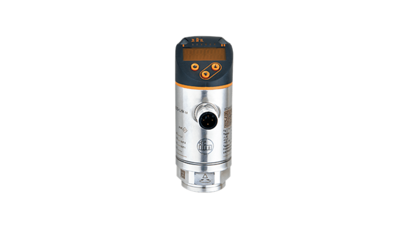 ifm electronic PN Series Pressure Sensor, 0bar Min, 2.5bar Max, PNP/NPN Output, Relative Reading