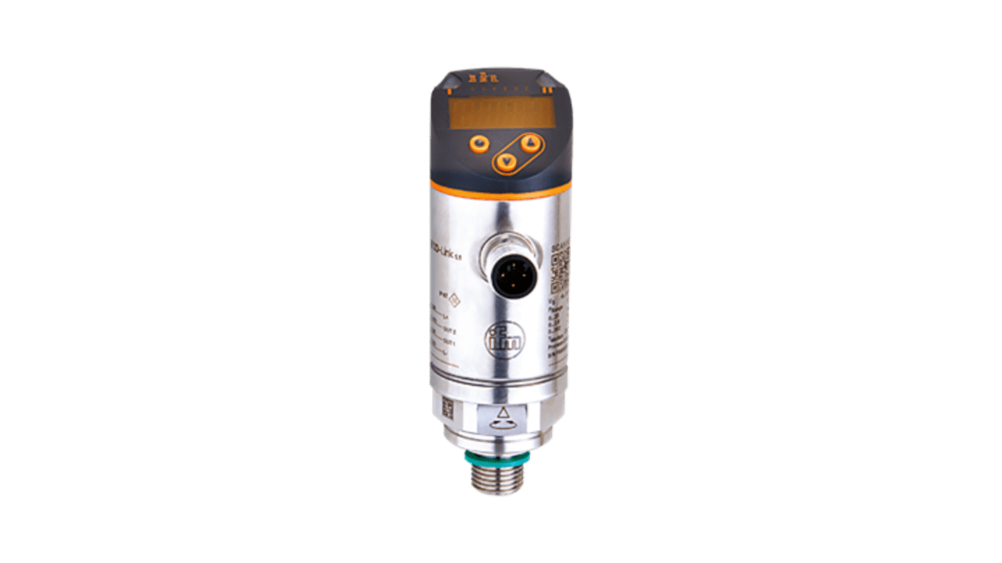 ifm electronic PN Series Pressure Sensor, 0bar Min, 160bar Max, PNP/NPN Output, Relative Reading