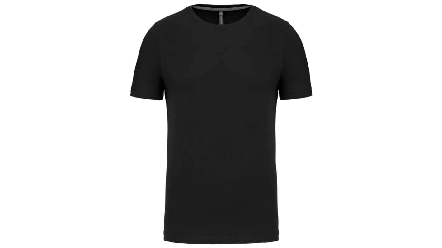 KARIBAN Black 100% Cotton Short Sleeve T-Shirt, UK- XL, EUR- XL