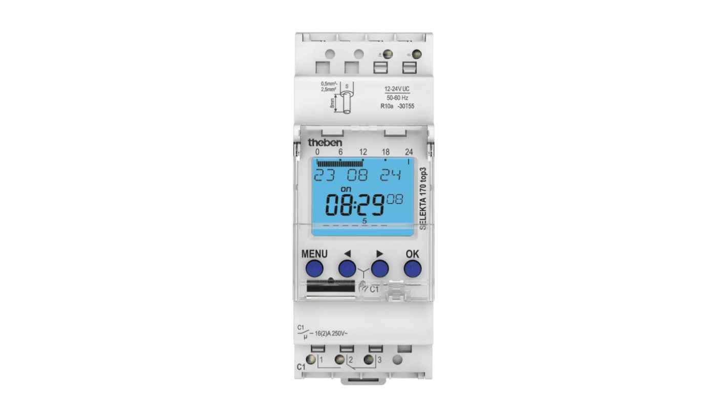 Theben Digital Time Switch 12 → 24 V ac, 1-Channel