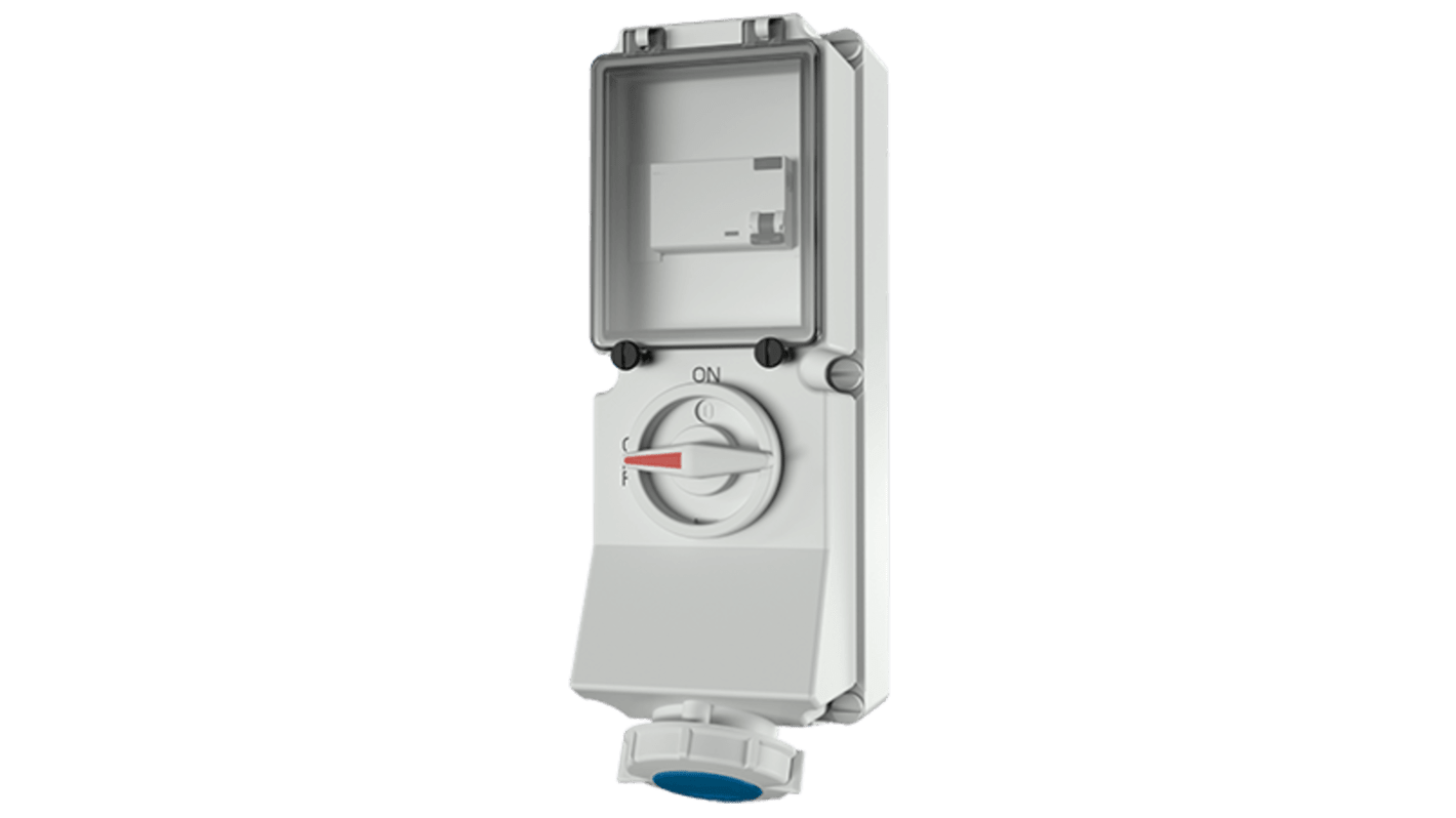 MENNEKES Switchable IP67 Industrial Interlock 3P, Earthing Position 6h, 16A, 230 V