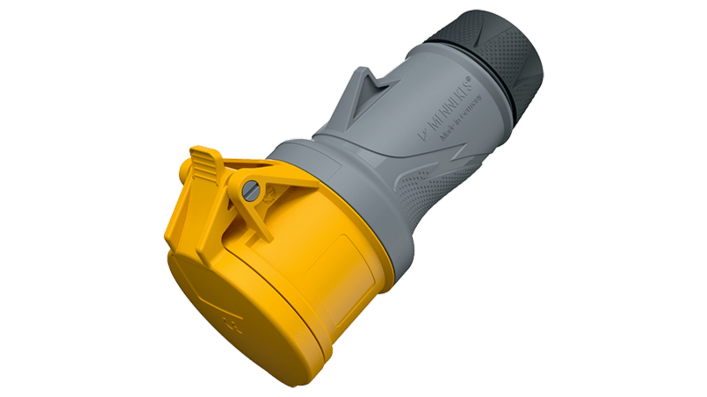 MENNEKES, 145 IP54 Grey, Yellow 3P Industrial Power, Rated At 32A, 110 V No