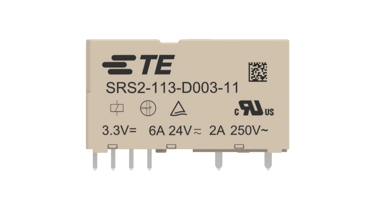 TE Connectivity PCB Mount Force Guided Relay, 18V dc Coil Voltage, 2 Pole, SPDT