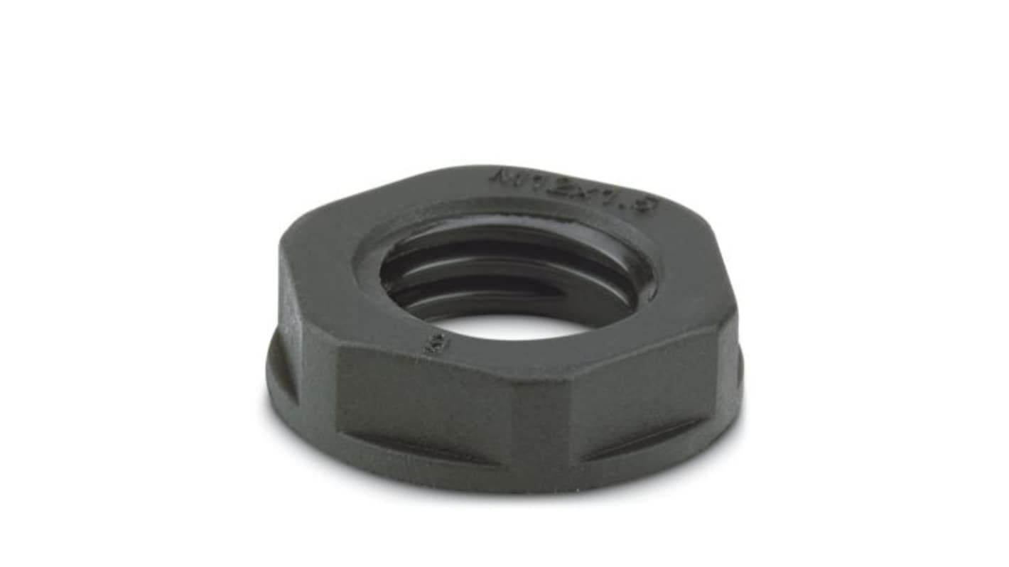 Phoenix Contact Black Nylon 66 Cable Gland Locknut, PG7mm Thread