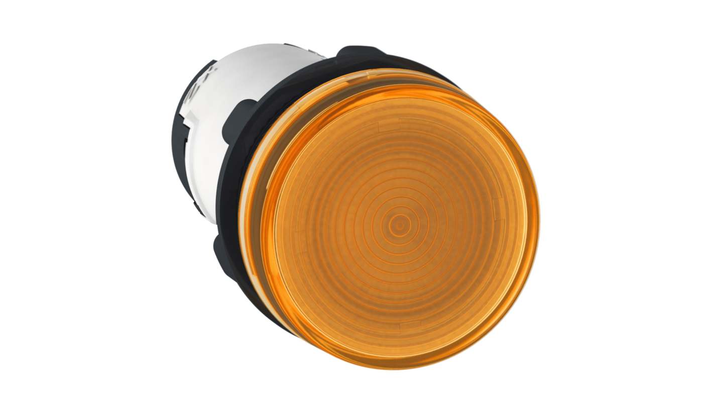 Schneider Electric, Harmony, Panel Mount Orange Incandescent Pilot Light, 22mm Cutout, IP54, Round, 230V ac