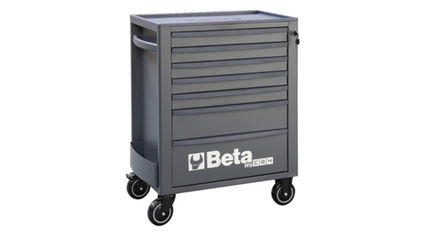 BETA 带轮滚轮机柜, 7个抽屉, ABS制, 969mm长 x 740mm宽