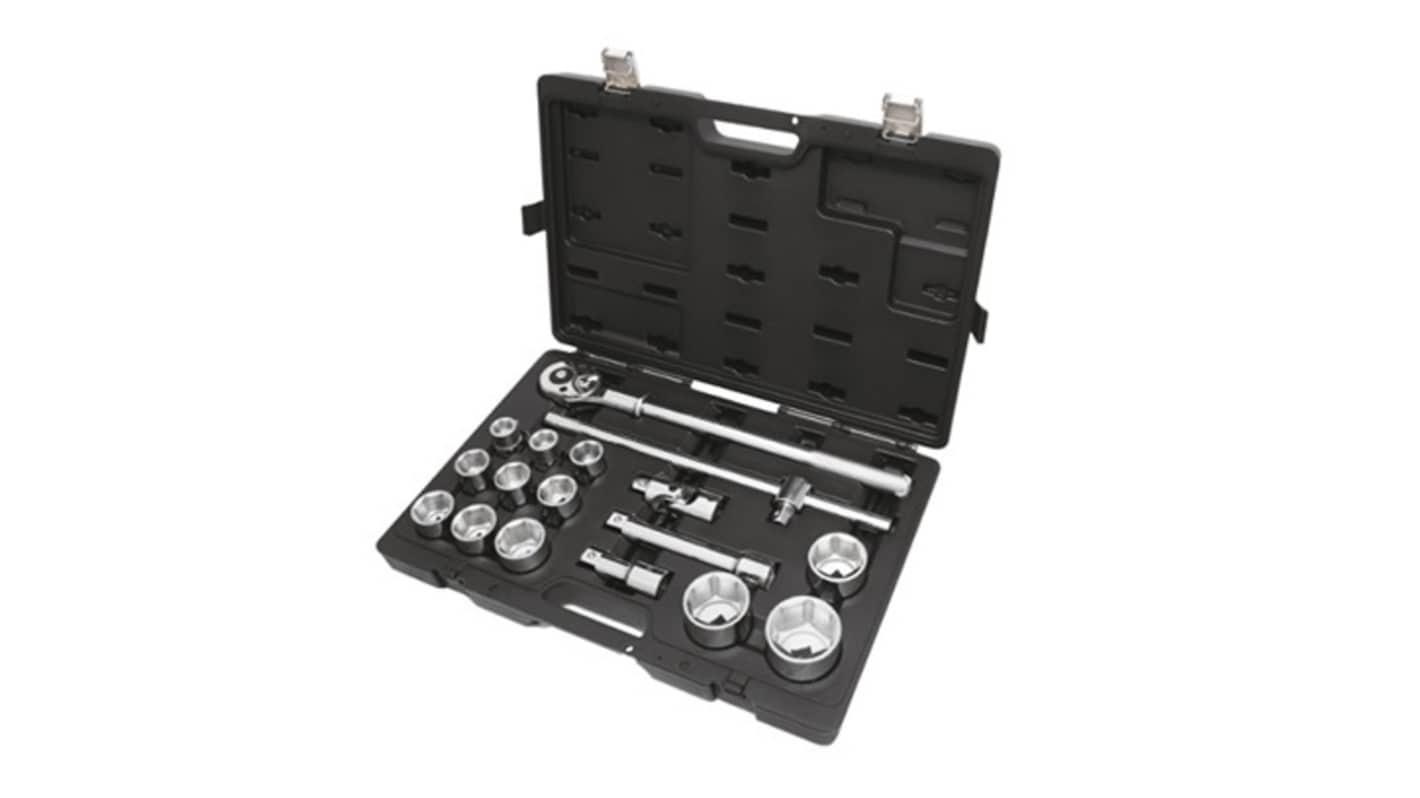 BETA 17-Piece Metric 3/4 Standard Socket Set with Ratchet, Hexagon