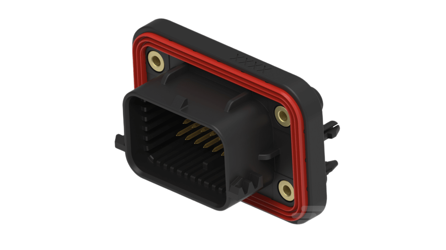 TE Connectivity, SUPERSEAL Automotive Connector Plug Black Panel Mount 34 Way, Through Hole Termination 8-2388688-5