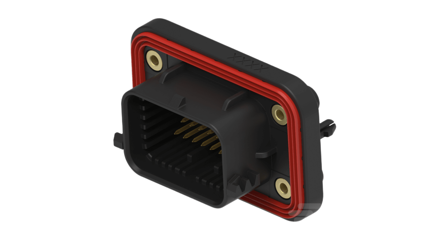 TE Connectivity, SUPERSEAL Automotive Connector Plug Black Panel Mount 34 Way, Through Hole Termination 8-2388688-6