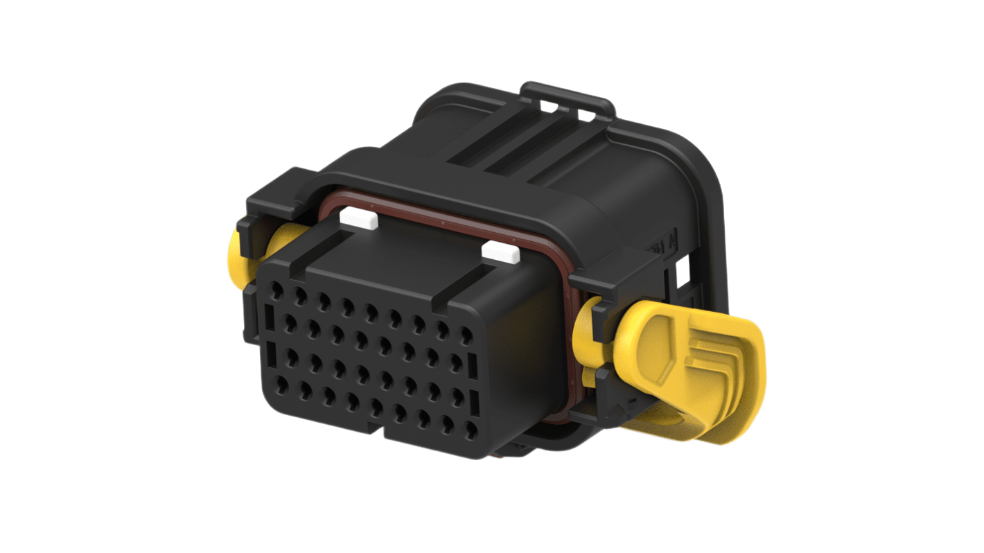 TE Connectivity, SUPERSEAL Automotive Connector Plug Black Cable Mount 34 Way, Through Hole Termination 2430273-1