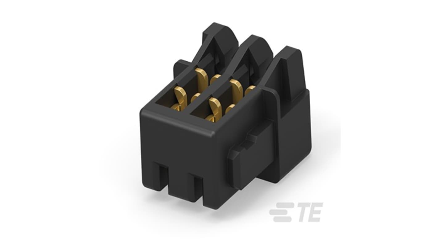 TE Connectivity 2483 Series Straight Cable Mount Housing, 2-Contact, 1-Row, 0.8mm Pitch, Wire Termination