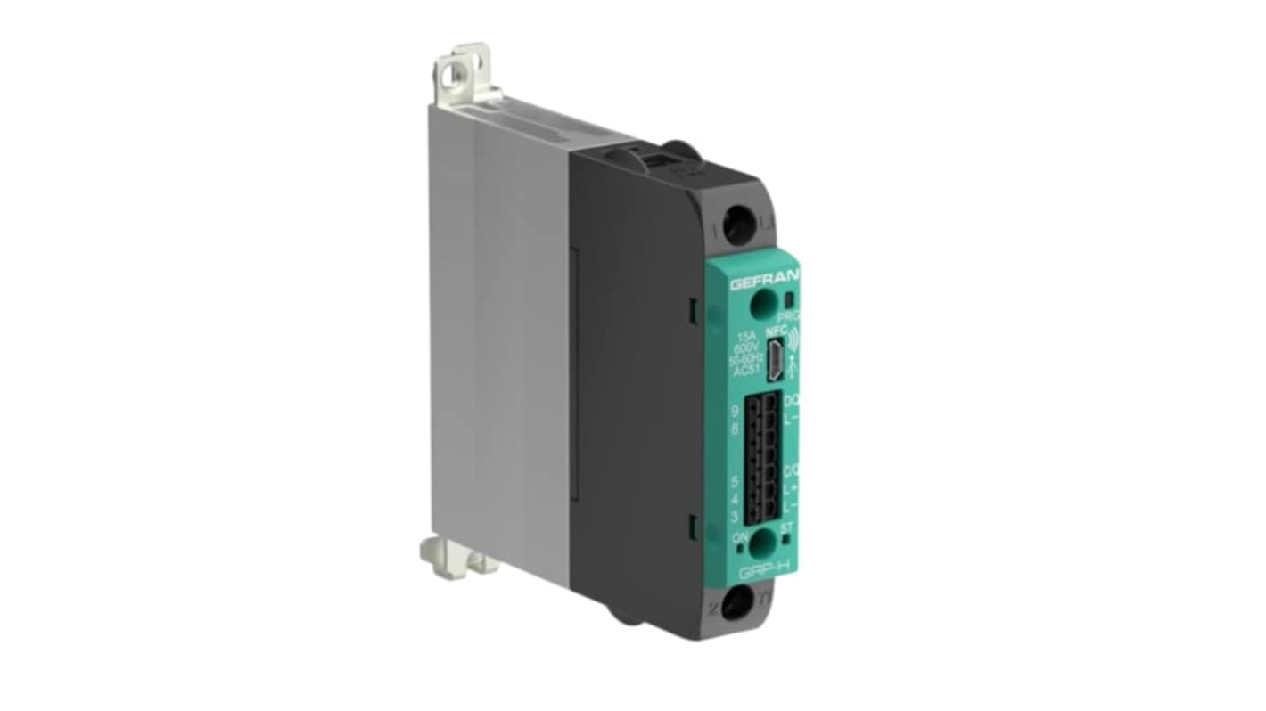 Gefran GRP-H Series Solid State Relay, 120 A Load, DIN Rail, Panel Mount, 480 V ac Load, 30 V Control