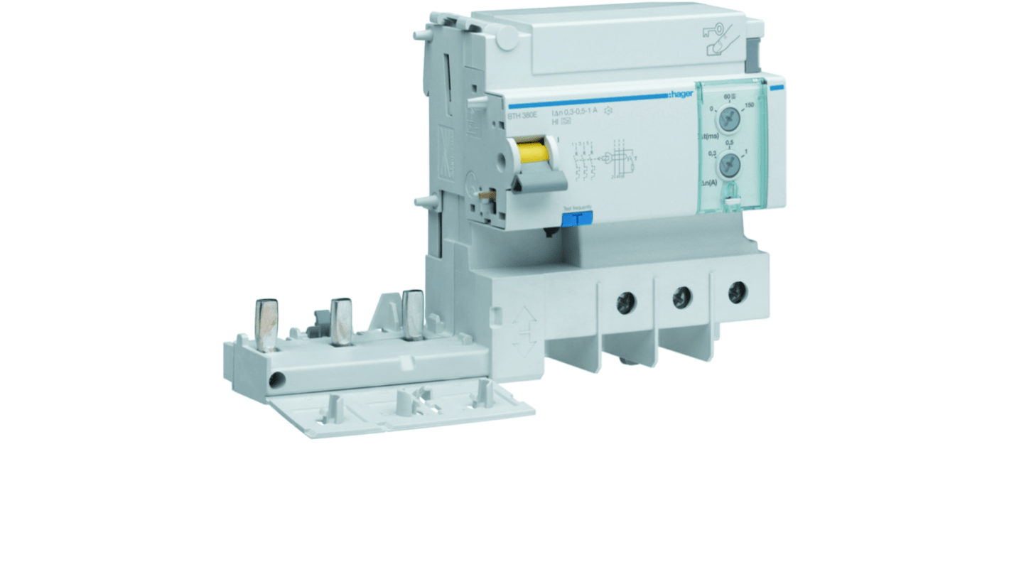Hager BTC RCCB, 125A, 3P Pole, Type AC