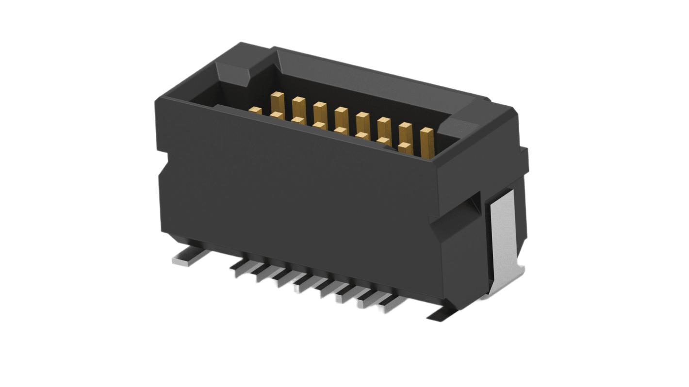ERNI GRACE INERTIA 1.25 Series Right Angle Surface Mount PCB Header, 16 Contact(s), 1.25mm Pitch, 1 Row(s), Shrouded