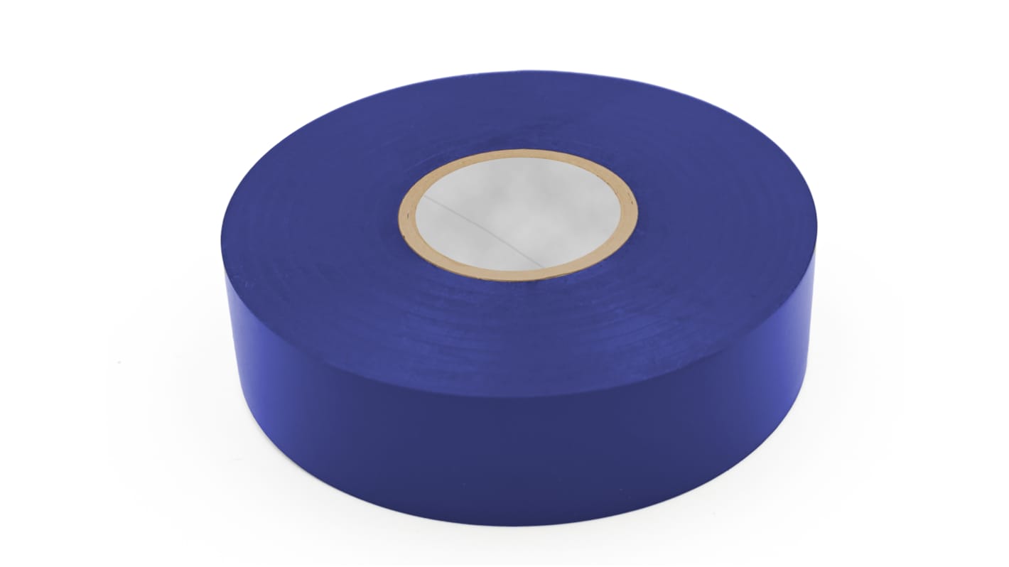 RS PRO Electro Insulating Tape Blue PVC Film Electrical Tape, 19mm x 20m
