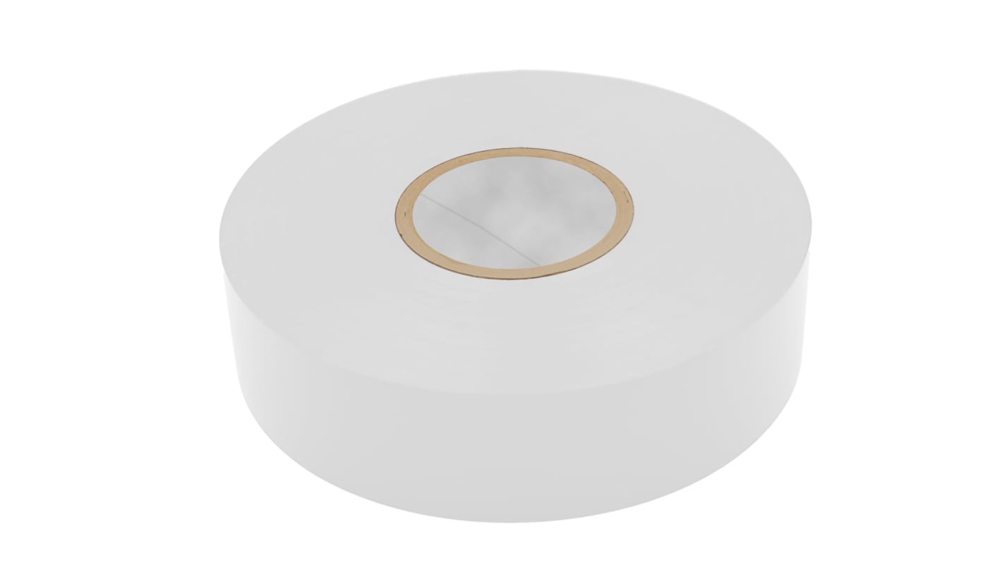 RS PRO Electro Insulating Tape White PVC Film Electrical Tape, 19mm x 20m