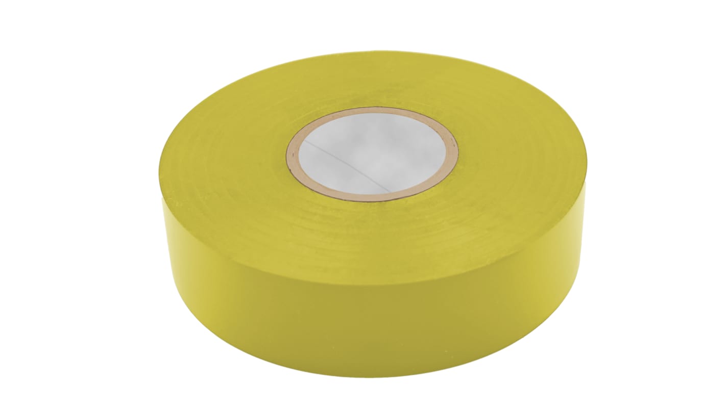 RS PRO Electro Insulating Tape Yellow PVC Film Electrical Tape, 19mm x 20m