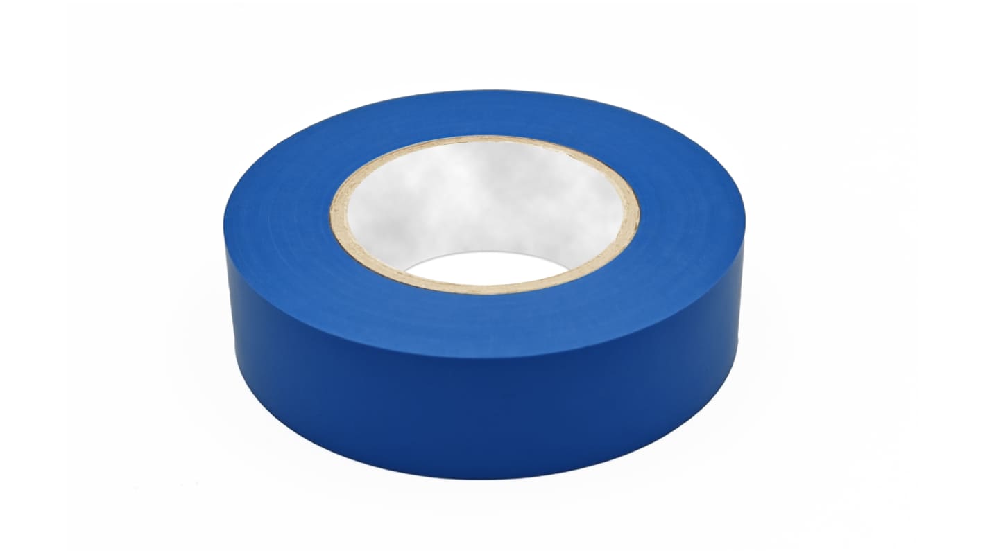 RS PRO Electro Insulating Tape Blue PVC Film Electrical Tape, 38mm x 20m