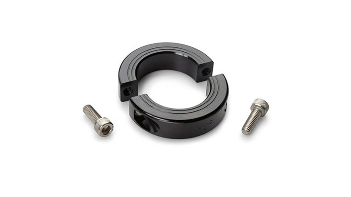Ruland Collar, Two Piece, Clamp Screw, Bore 35mm, OD 57mm, W 15mm, Anodised Aluminium