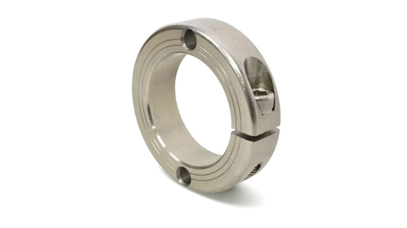 Ruland Collar, One Piece, Clamp Screw, Bore 42mm, OD 73mm, W 19mm, Stainless Steel