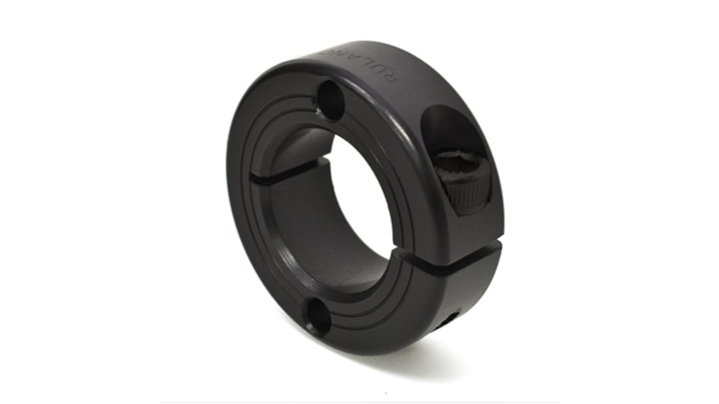 Ruland Collar, One Piece, Clamp Screw, Bore 19mm, OD 40mm, W 15mm, 1215 Lead-Free Carbon Steel