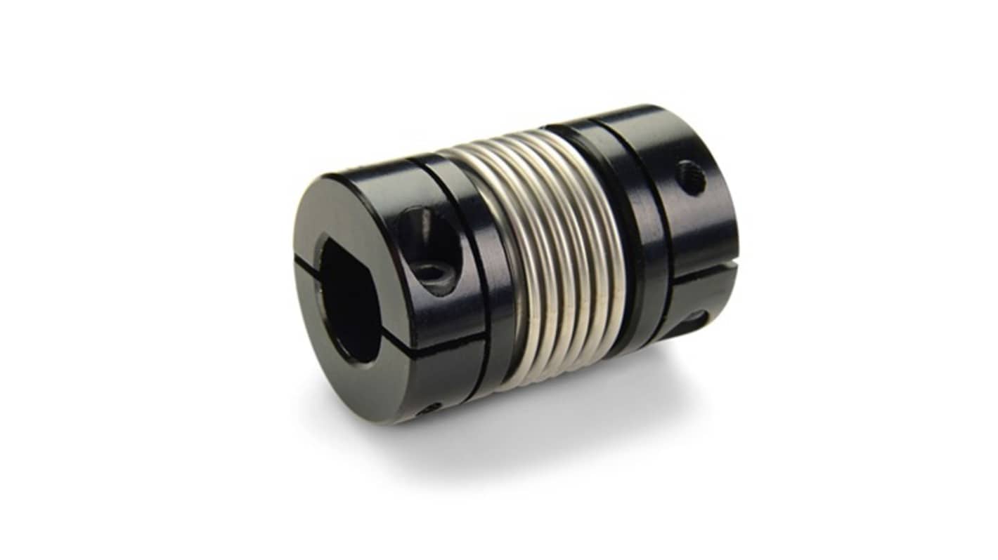 Ruland Bellows, 19mm Outside Diameter, 7mm Bore, 34.4mm Length Bellows Coupling