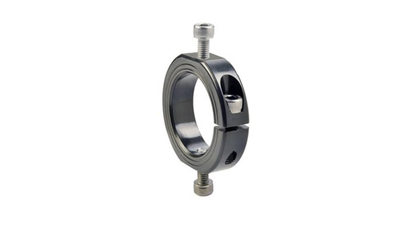 Ruland Collar, One Piece, Clamp Screw, Bore 12mm, OD 28mm, W 11mm, Anodised Aluminium