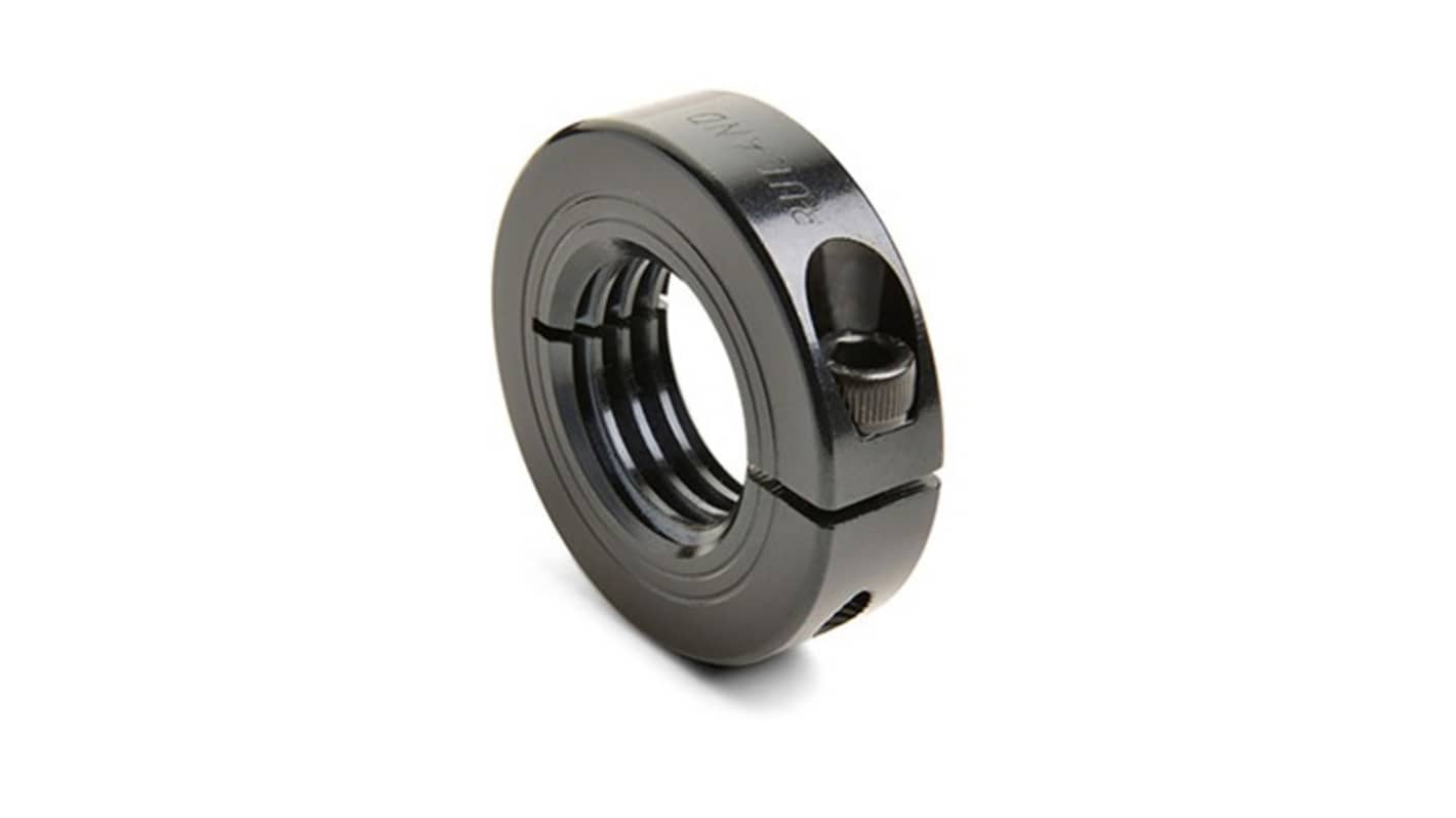 Ruland Collar, One Piece, Clamp Screw, Bore 20mm, OD 40mm, W 15mm, 1215 Lead-Free Carbon Steel