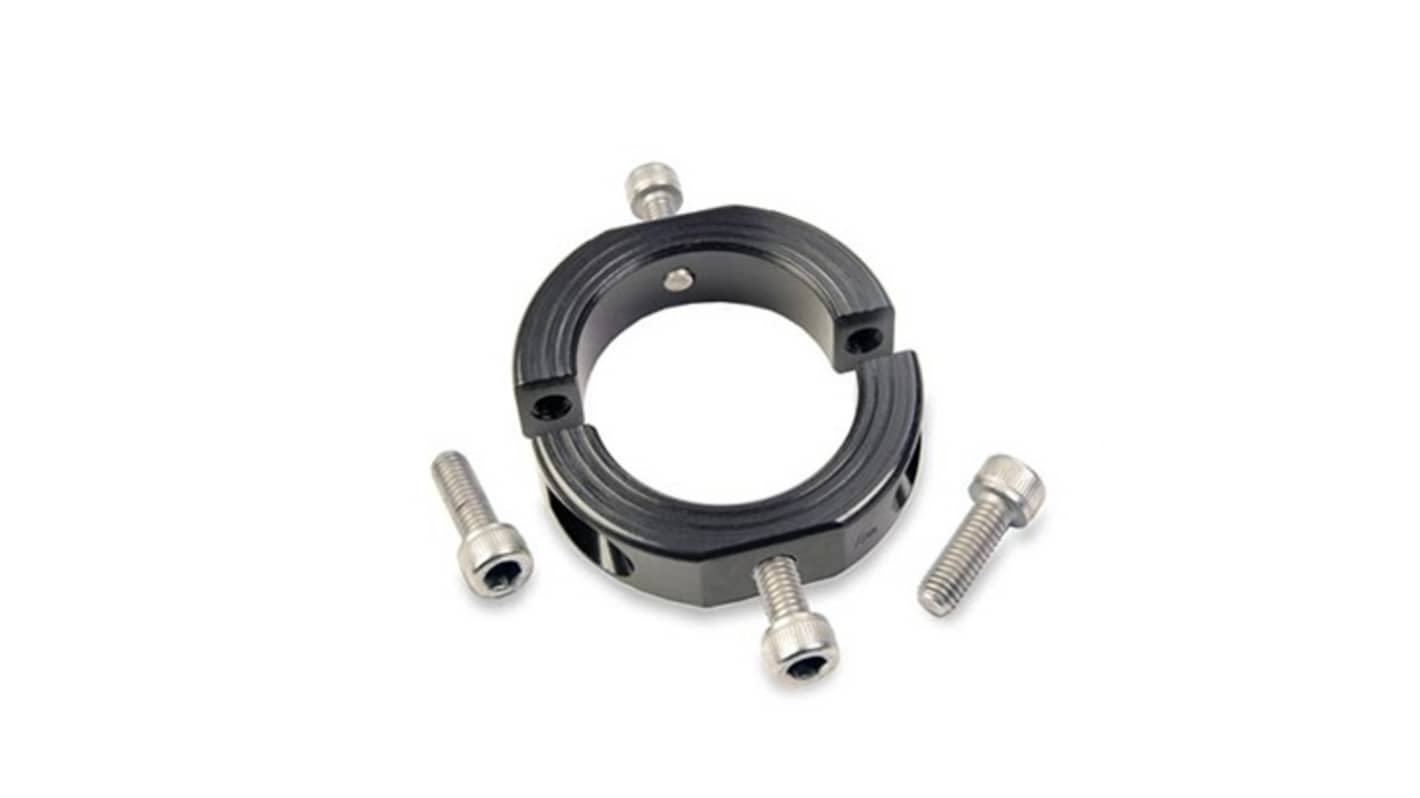 Ruland Collar, Two Piece, Clamp Screw, Bore 40mm, OD 60mm, W 15mm, Anodised Aluminium