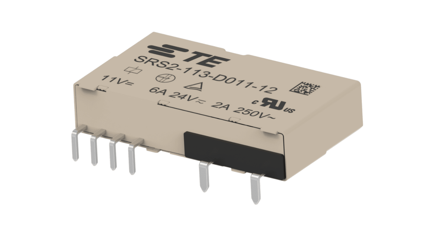 TE Connectivity PCB Mount Force Guided Relay, 20V dc Coil Voltage, 2 Pole, SPDT