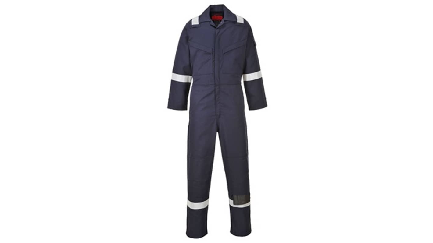 Portwest Navy Reusable Hi Vis Overalls, 48