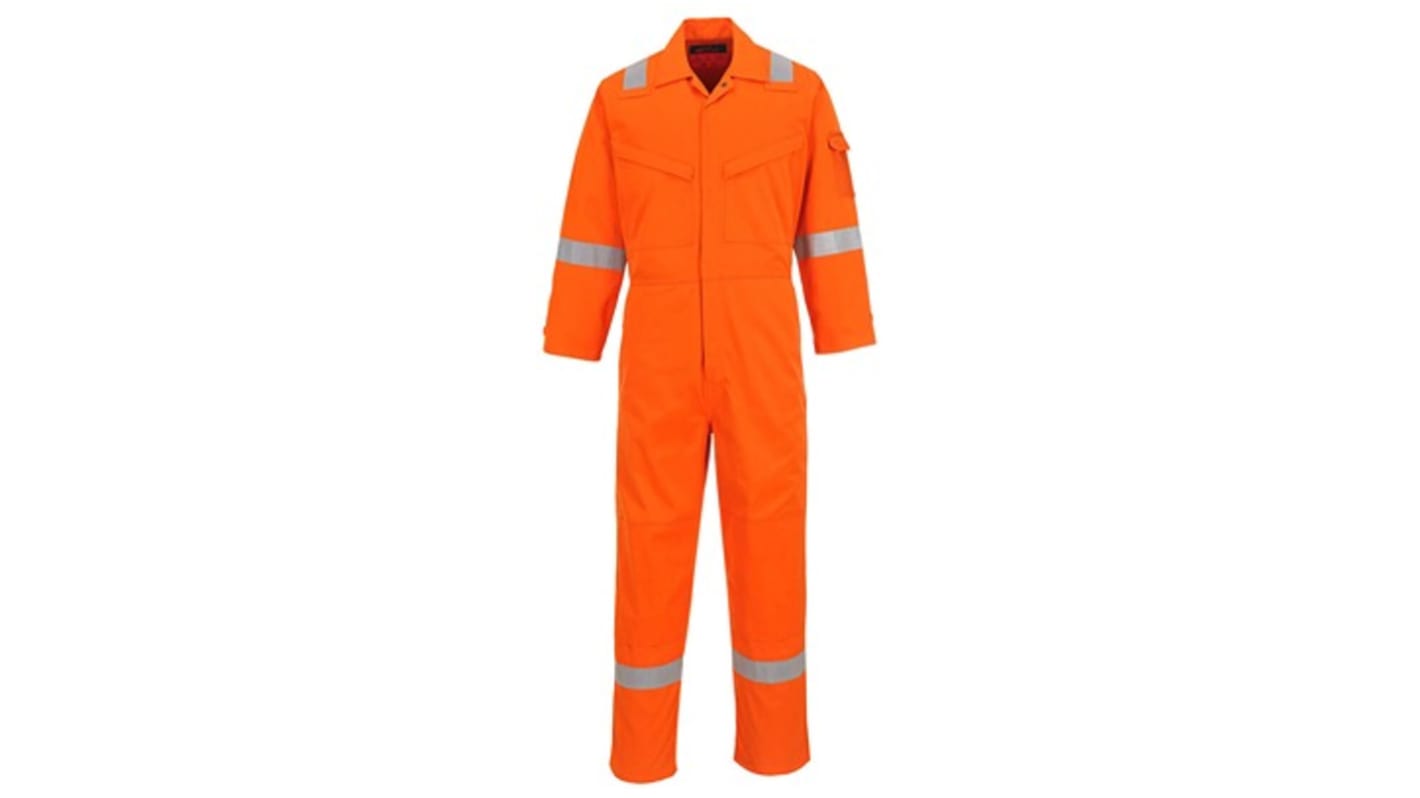 Portwest Orange Reusable Hi Vis Overalls, 34