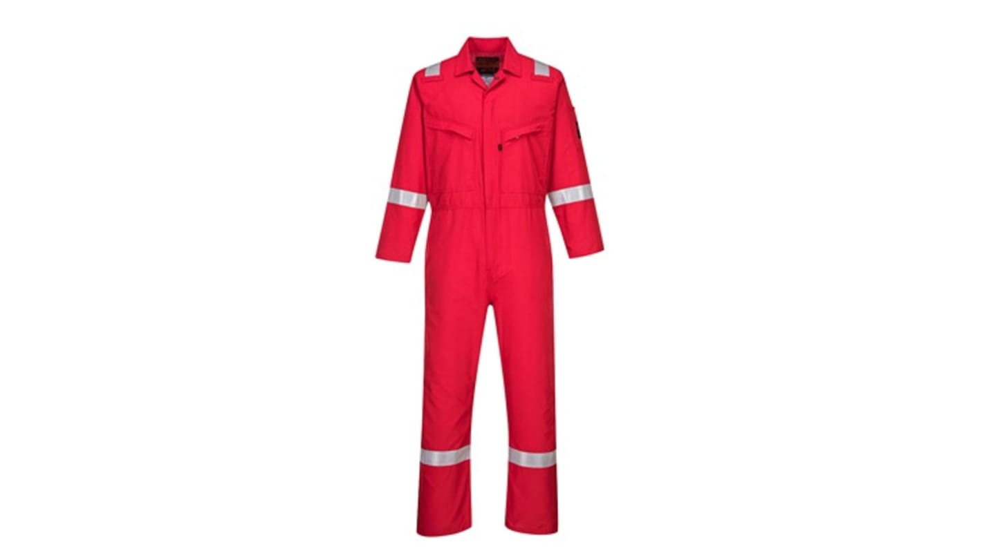 Portwest Red Reusable Hi Vis Overalls, 38