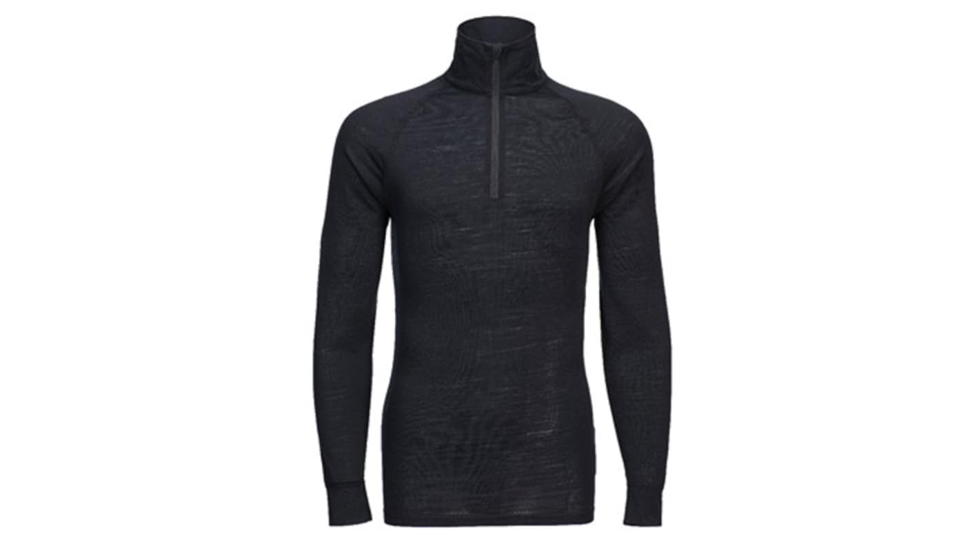 Portwest Black Merino Wool Base Layer, XXL
