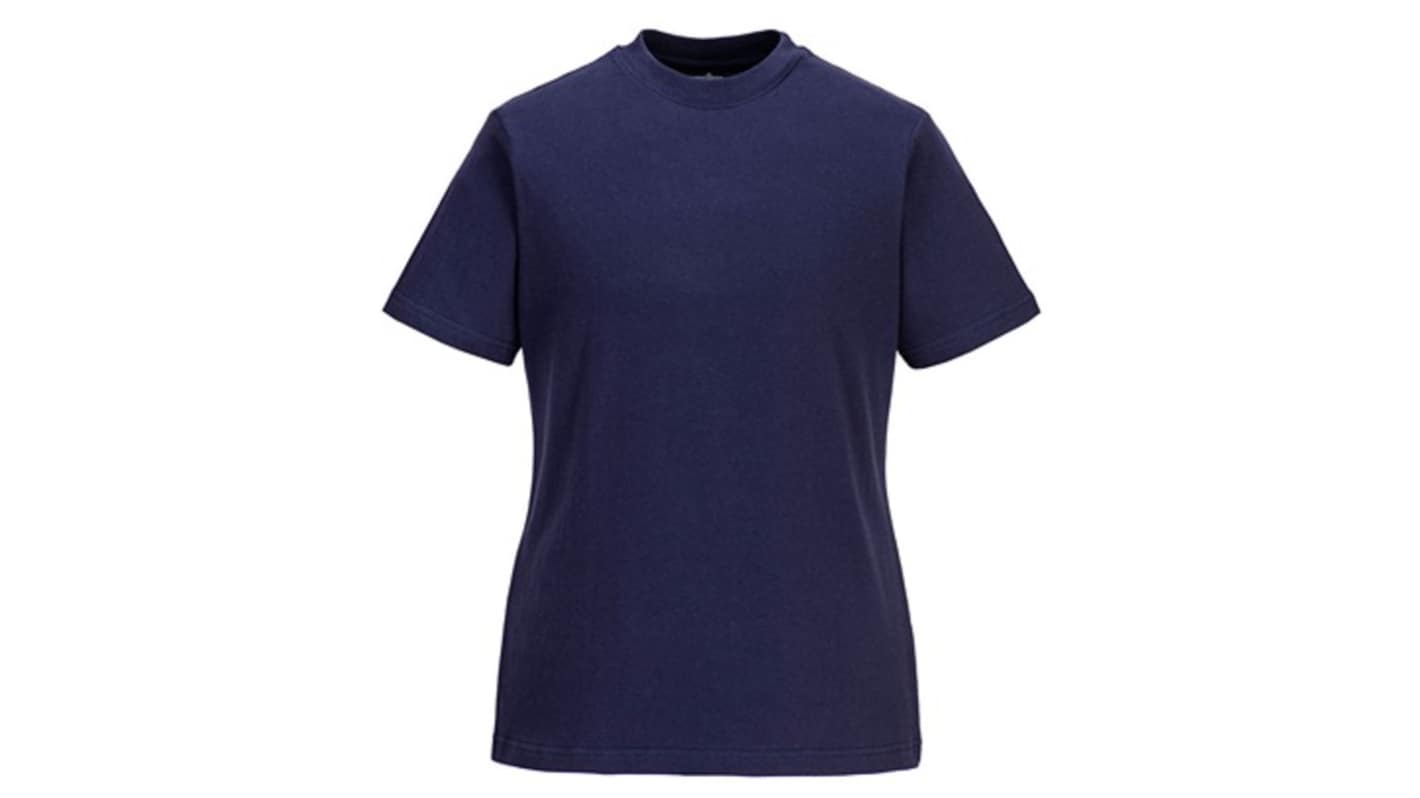 Portwest Navy 100% Cotton Short Sleeve T-Shirt, UK- XL