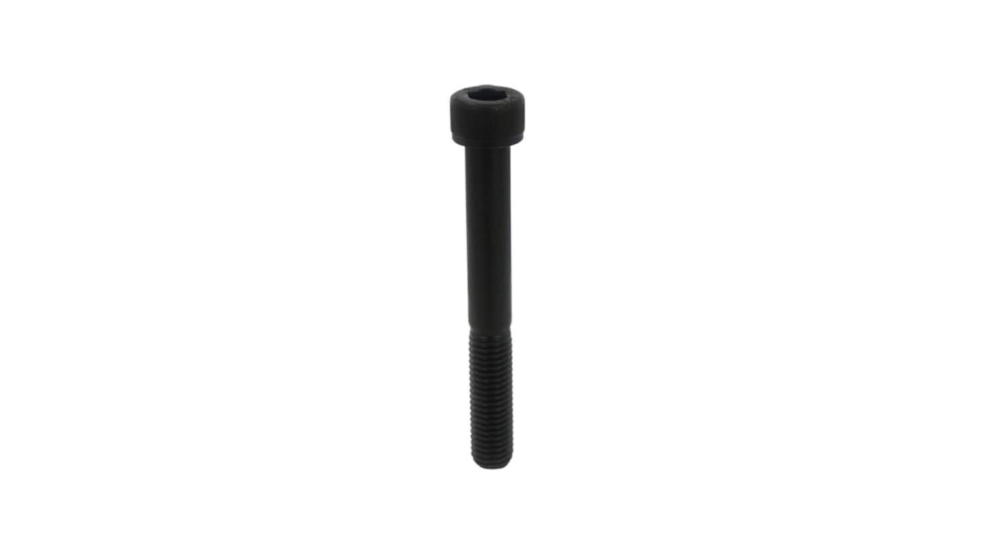 RS PRO Black Carbon Steel Hex Screw, DIN 912, ISO 898-1, M4 x 45mm