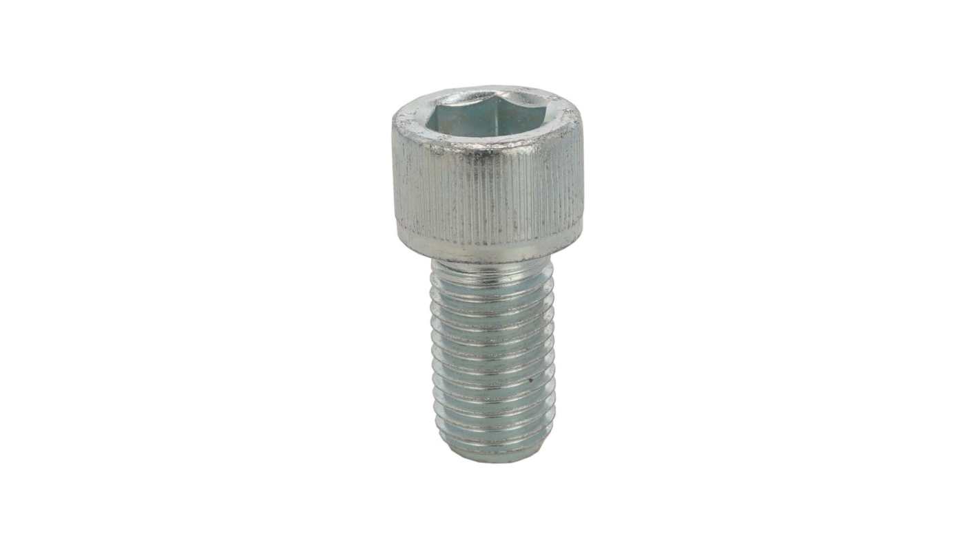 RS PRO Clear Passivated, Zinc Carbon Steel Hex Screw, DIN 912, ISO 898-1, M20 x 60mm