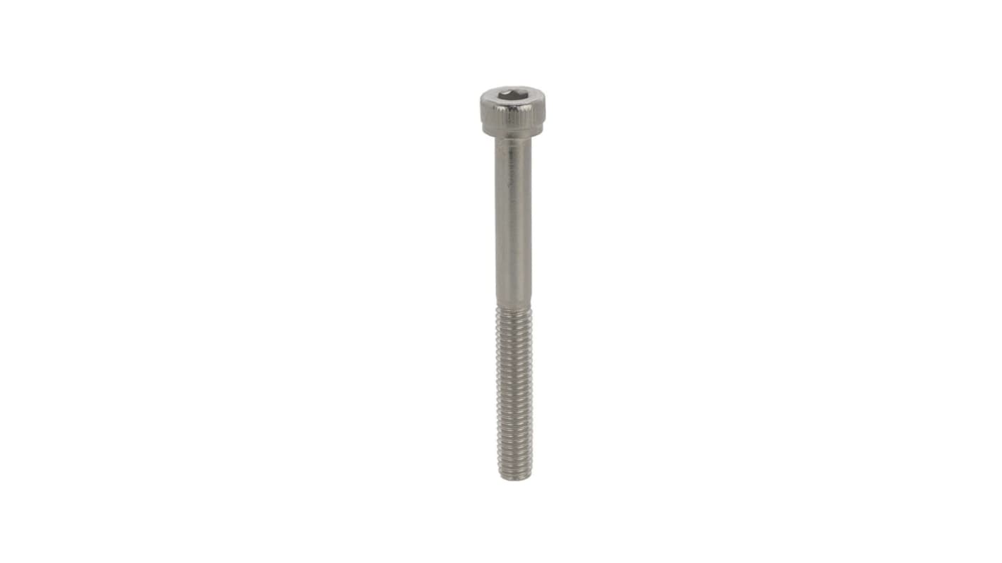 RS PRO Black Stainless Steel Hex Screw, DIN 912, M3 x 40mm