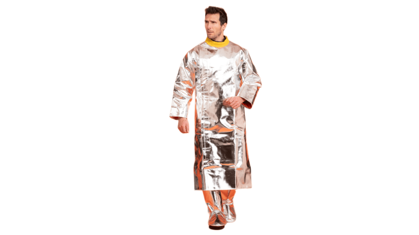 EDC PROTECTION Grey Unisex Lab Coat, XXXL
