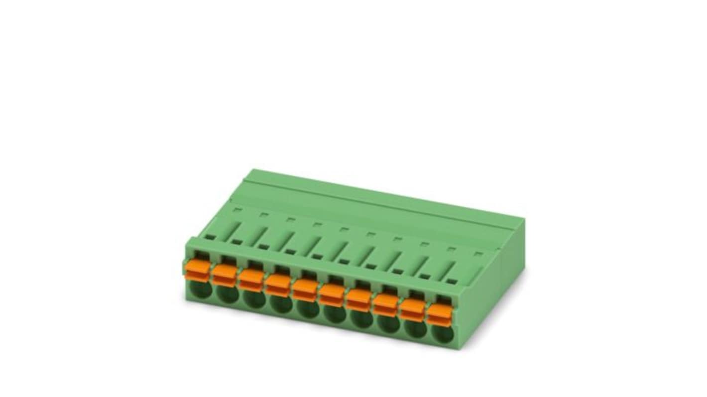 Phoenix Contact PCB Connector, 10-Contact, 3.5mm Pitch, PCB Mount, 1-Row, Push In Spring Termination